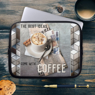Coffee Inspiration Building Blocks Laptop Sleeve