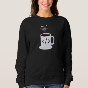 Coffee Into Code JavaScript Code Coffee Developer Sweatshirt