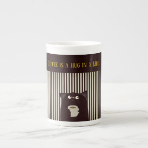 Coffee is a hug in a mug. Cat Lover Speciality Mug