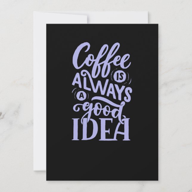 Coffee Is Always A Good Idea (6) Save The Date (Front)