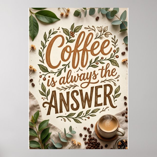 coffee is always the answer poster (Front)