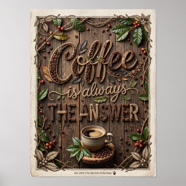 coffee is always the answer poster (Front)
