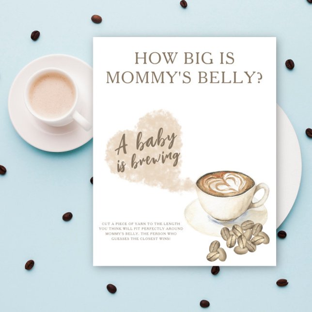 Coffee is brewing How big is mummy's belly game  Poster (Creator Uploaded)