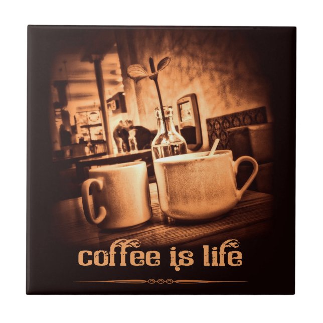 Coffee is Life Ceramic Tile (Front)