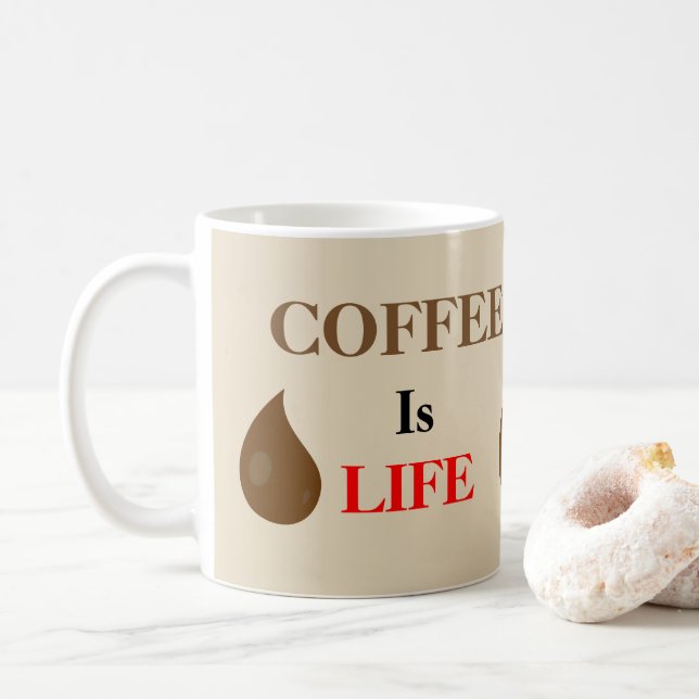 Coffee Is Life Mug (With Donut)