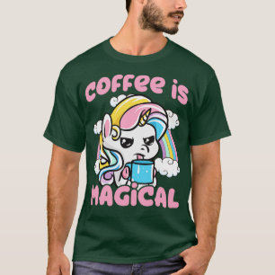 Coffee Is Magical Caffeine Unicorn T-Shirt