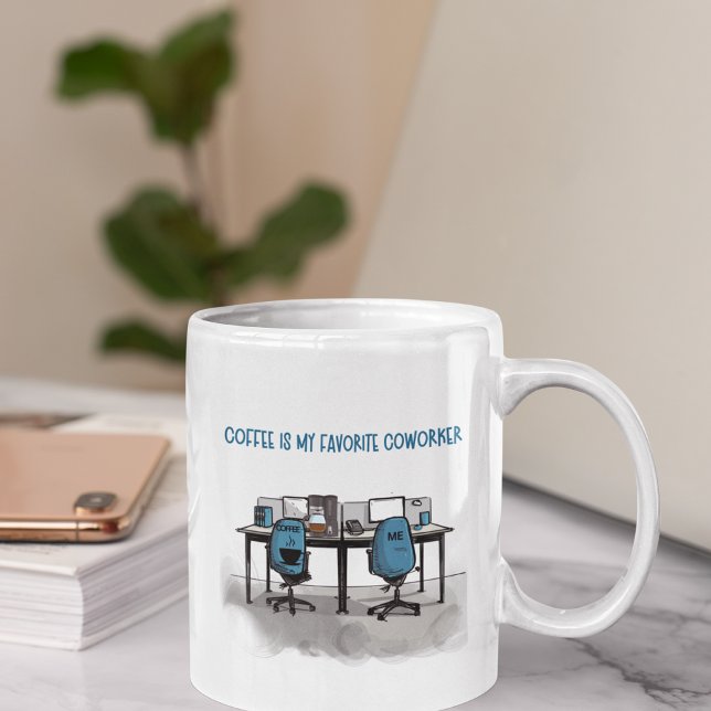 "Coffee is My Favourite Coworker" Personalised Mug (Have you ever felt that Coffee was your co-worker.  This is a perfect way to let you friends know!)