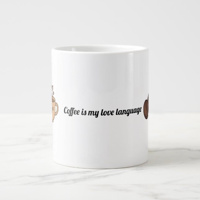 Coffee Is My Love Language Large Coffee Mug (Front)