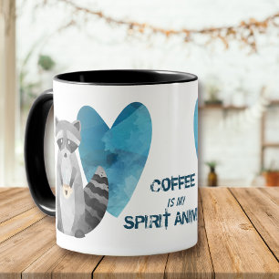 Coffee is My Spirit Animal Raccoon Mug