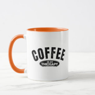coffee is my therapy caffeine funny typography mug