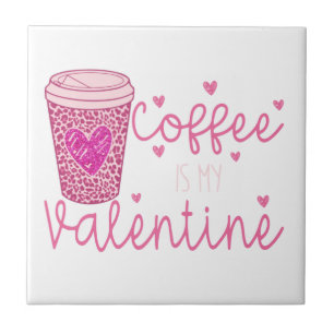 Coffee is my Valentine Tank Top Tote Bag Bandanna Ceramic Tile