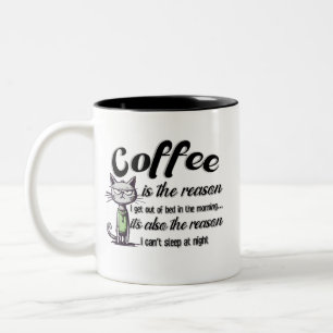 COFFEE IS THE REASON Two-Tone COFFEE MUG