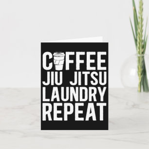 Coffee Jiu Jitsu Laundry Repeat Mixed Martial Arts Card
