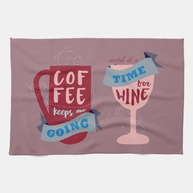 Coffee Keeps Me Going Tea Towel (Horizontal)