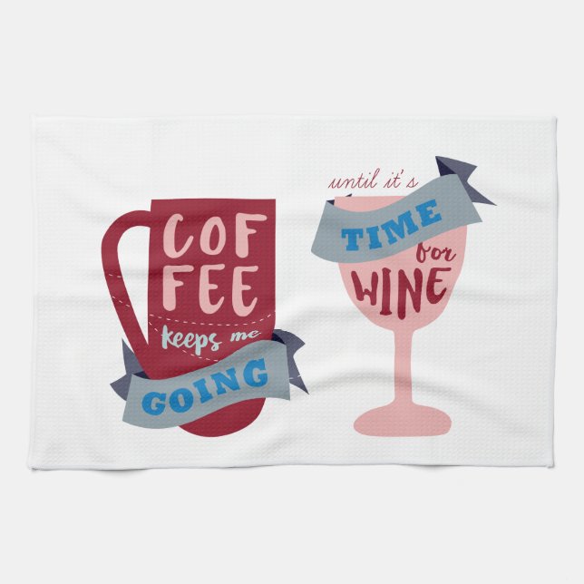Coffee Keeps Me Going Tea Towel (Horizontal)