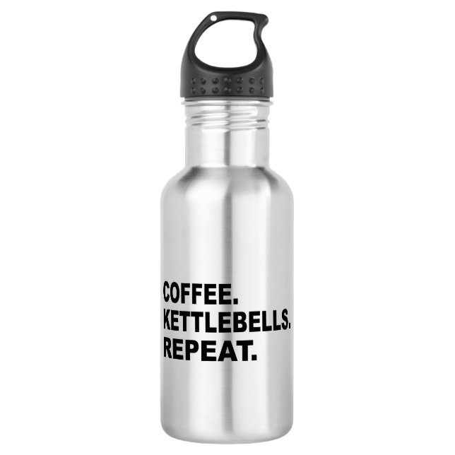 Coffee Kettlebells Repeat 532 Ml Water Bottle (Front)