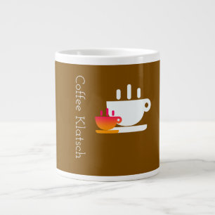 Coffee Klatsch Brown Large Coffee Mug