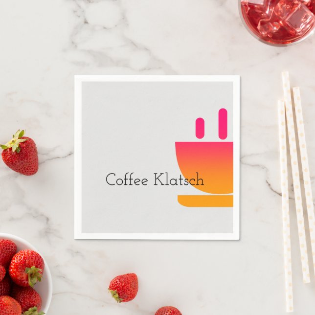  Coffee Klatsch Logo Grey  Napkin (Insitu)
