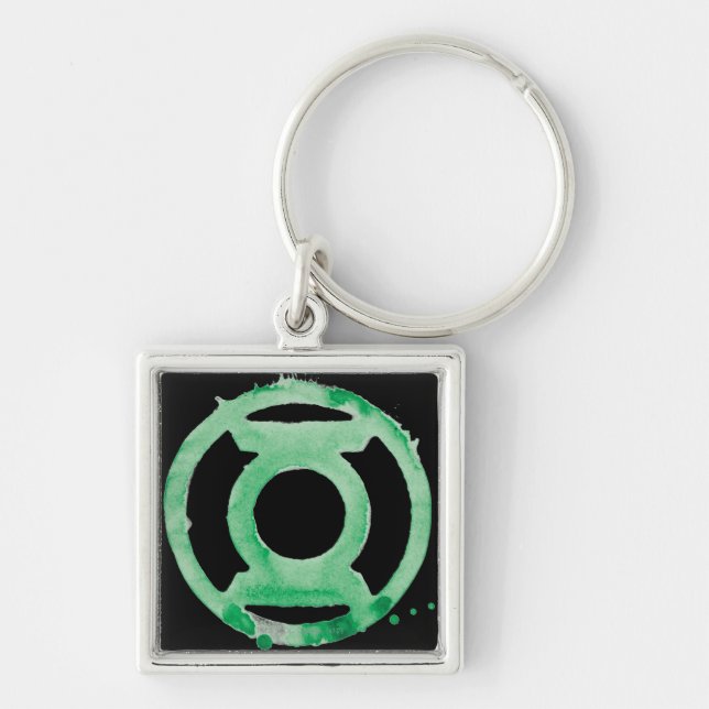 Coffee Lantern Symbol - Green Key Ring (Front)