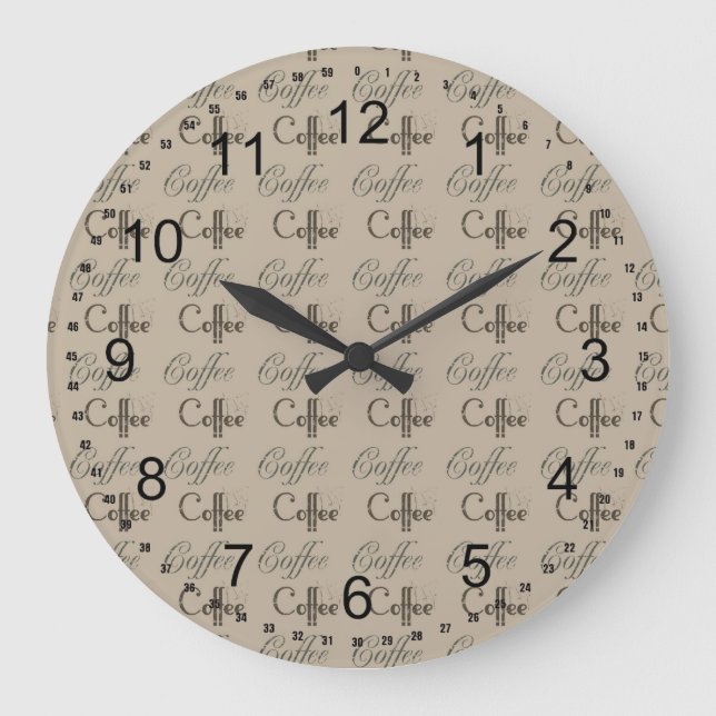 Coffee Large Clock (Front)