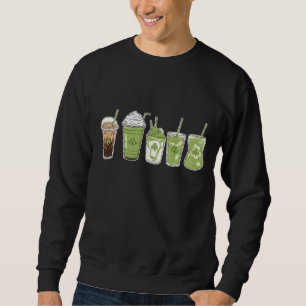 Coffee Latte Green Cute Irish St Patrick's Day Sweatshirt