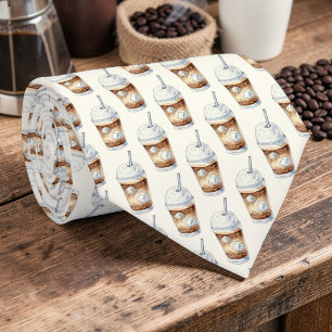 Coffee Latte Lovers Custom Necktie