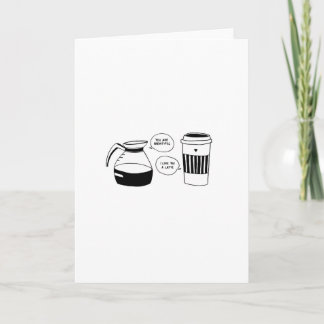 Coffee Latte Valentine's Love Holiday Card