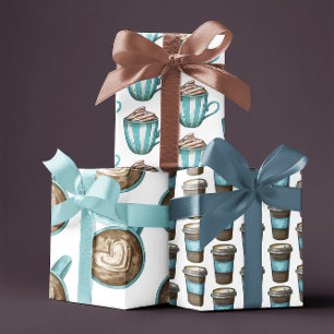 Coffee Latte Wrapping Paper Sheets 