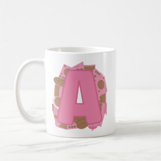 Coffee Letter A: Monogram Initial  Mug