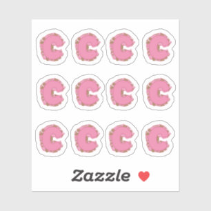 Coffee Letter C: Monogram Initial Sheet