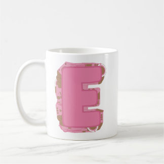 Coffee Letter E: Monogram Initial Mug