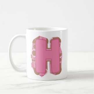 Coffee Letter H: Monogram Initial Mug
