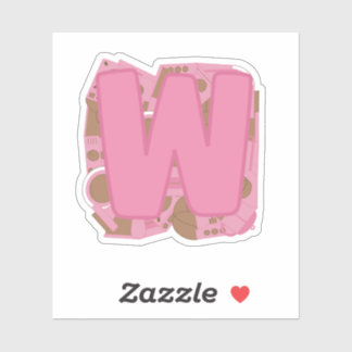 Coffee Letter W: Monogram Initial 