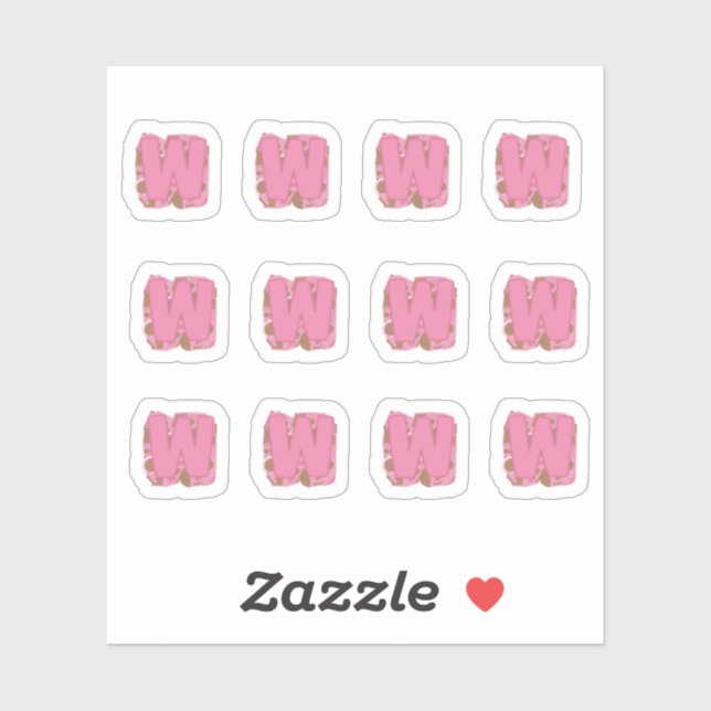 Coffee Letter W: Monogram Initial Sheet (Sheet)