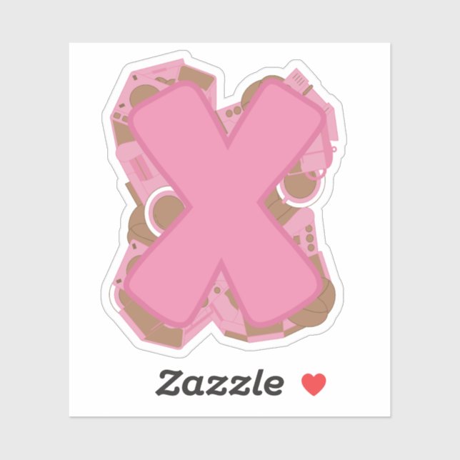 Coffee Letter X: Monogram Initial  (Sheet)