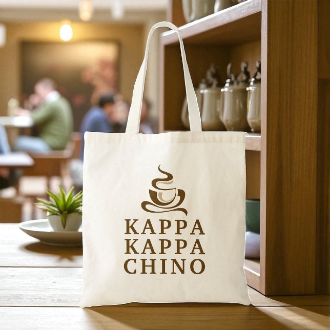 Coffee Life Funny Kappa Kappa Chino Tote Bag (Creator Uploaded)