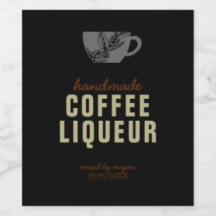 Coffee Liqueur Wine Label