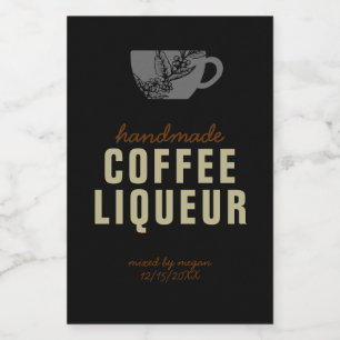 Coffee Liqueur Wine Label