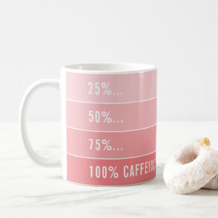 COFFEE LOADING... ombre 100% caffeinated coral Mug
