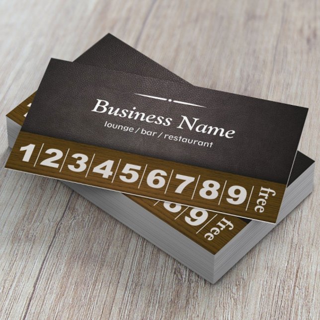 Coffee Lounge Bar Leather & Wood Loyalty Punch (Creator Uploaded)