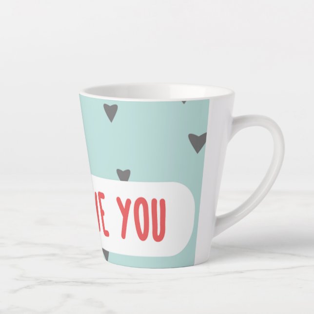 Coffee, Love, and You – The Perfect Trio for Valen Latte Mug (Right)