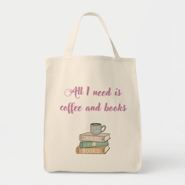 Coffee love book lover bag (Front)