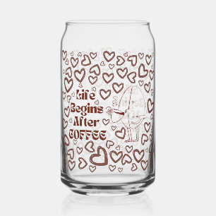 Coffee love can glass