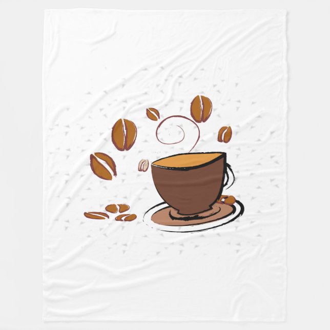 Coffee Love Fleece Blanket (Front)
