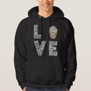 Coffee Love Iced Coffee Foam Milk Cappuccino Caffe Hoodie