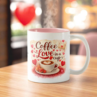 Coffee Love in a Cup Personalized Coffee Lover mug