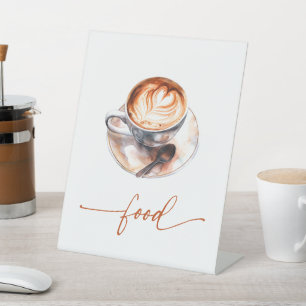 Coffee Love Is Brewing Food Pedestal Sign
