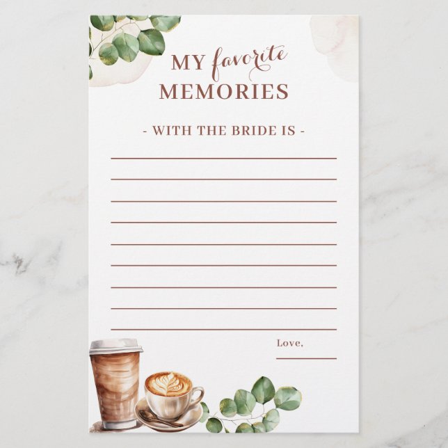 Coffee Love is Brewing My Favourite Memory Game (Front)