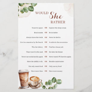 Coffee Love is Brewing  Would She Rather Game