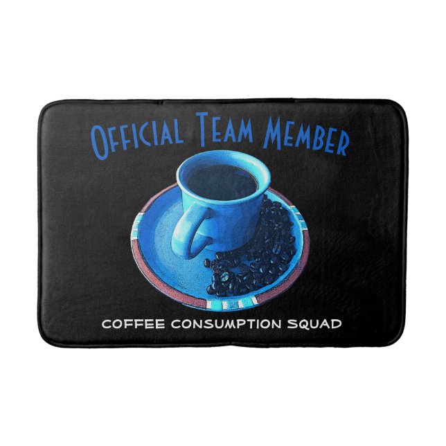 Coffee Love Typography | Coffee Consumption Squad Bath Mat (Front)